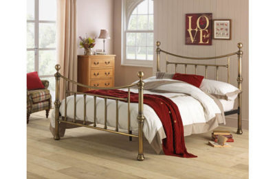 Heart of House Mason Kingsize Bed Frame - Antique Brass.